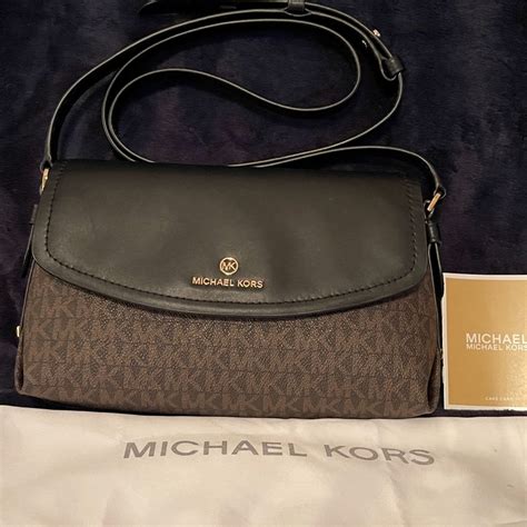 michael kors crossbody striped brooklyn|MICHAEL Michael Kors Logo Brooklyn Small Flap Crossbody.